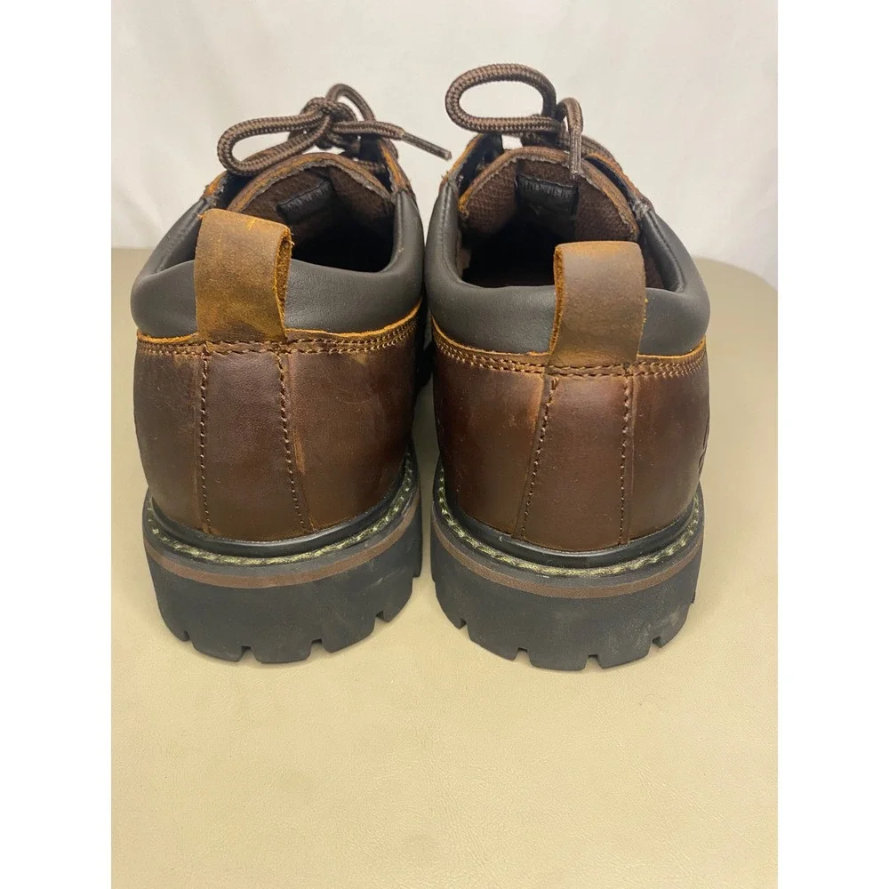 Skechers Mens Brown Leather Tom Cats Boots Utility Shoes Brown 11 Extra Wide